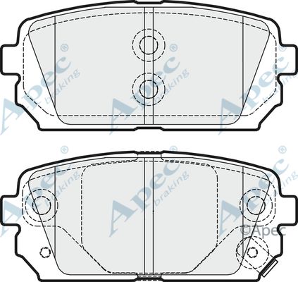 APEC BRAKING Piduriklotsi komplekt,ketaspidur PAD1618